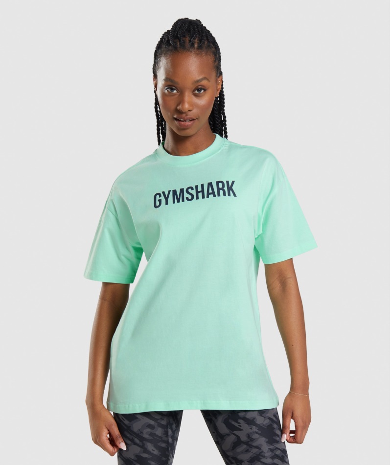 Gymshark Apollo Oversized T-Shirt Turbo Blue