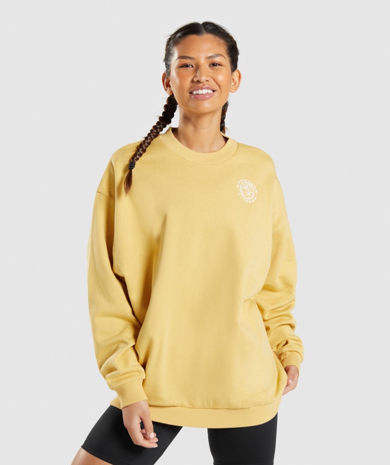 Gymshark Legacy Graphic Sweatshirt Yellow